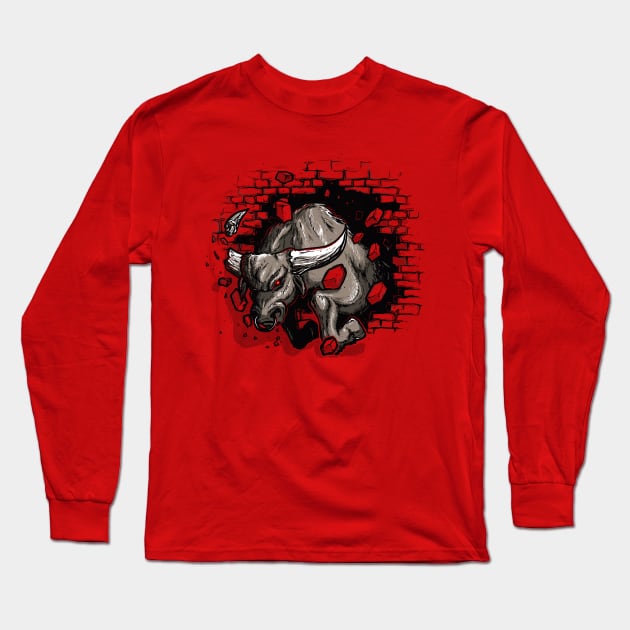 Raging bull Long Sleeve T-Shirt by raxarts